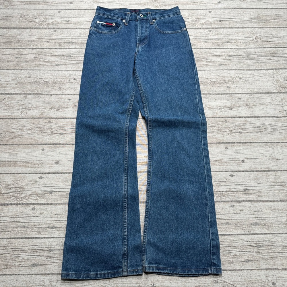 Y2K Tommy Jeans Jeans Women's 28 Blue Denim High Rise Wide Leg Relaxed Fit Retro